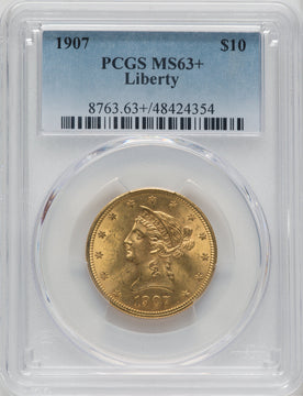 1907 $10 Liberty Liberty Eagle PCGS MS63+