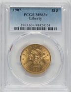 1907 $10 Liberty Liberty Eagle PCGS MS63+