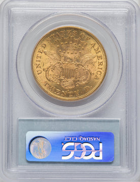 1876-S $20 CAC Liberty Double Eagle PCGS MS61