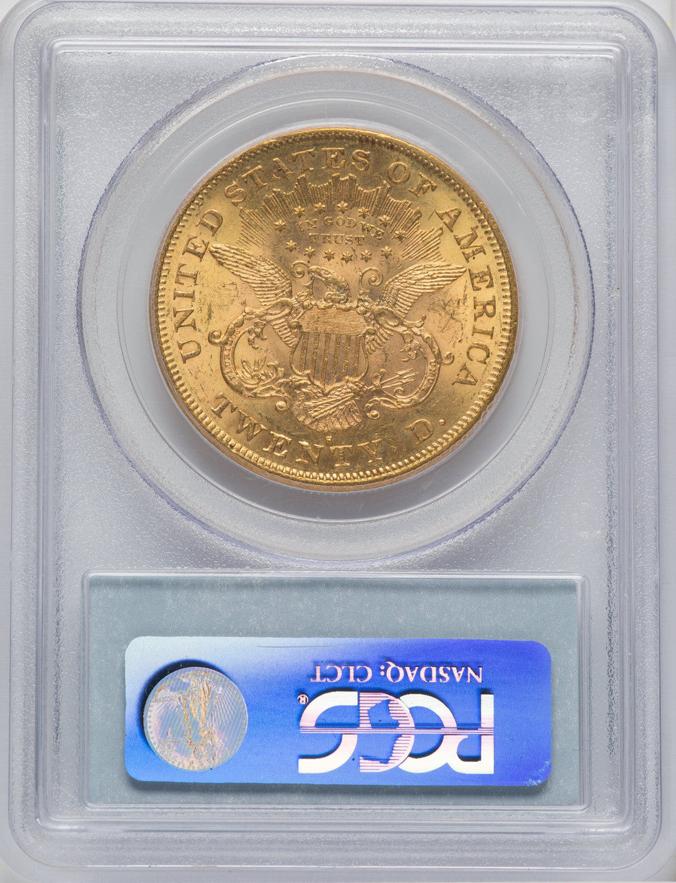 1876-S $20 CAC Liberty Double Eagle PCGS MS61