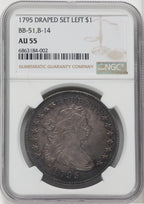 1795 $1 B-14 BB-51 Early Dollar NGC AU55