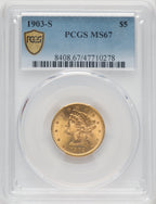 1903-S $5 Liberty Half Eagle PCGS MS67