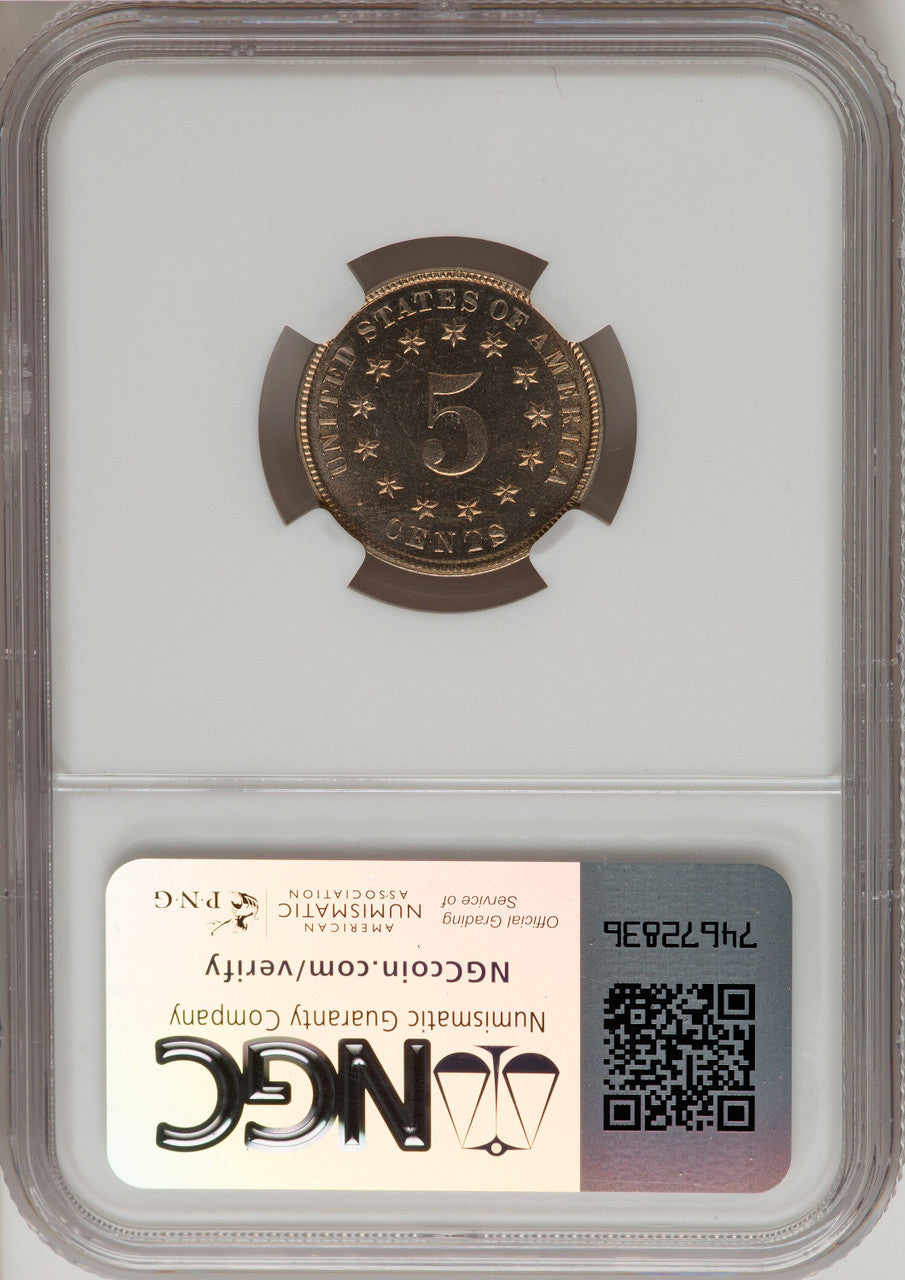 1882 5C Proof Shield Nickel NGC PR67