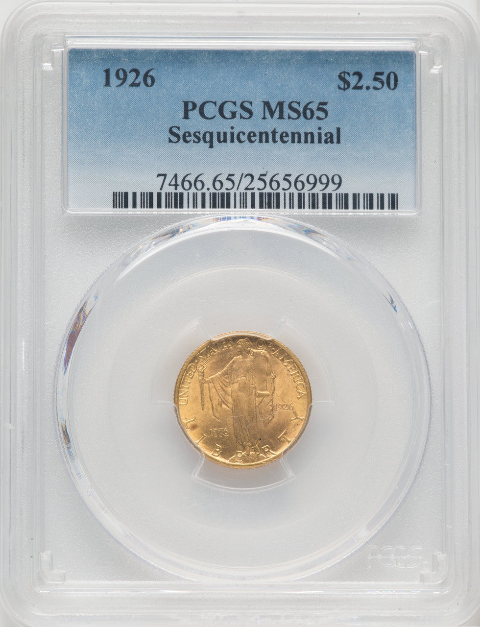 1926 $2.50 SESQUI Commemorative Gold PCGS MS65 (518448063)