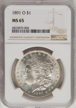 1891-O $1 Morgan Dollar NGC MS65