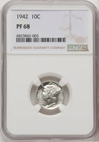 1942 10C Proof Mercury Dime NGC PR68 (764066001)