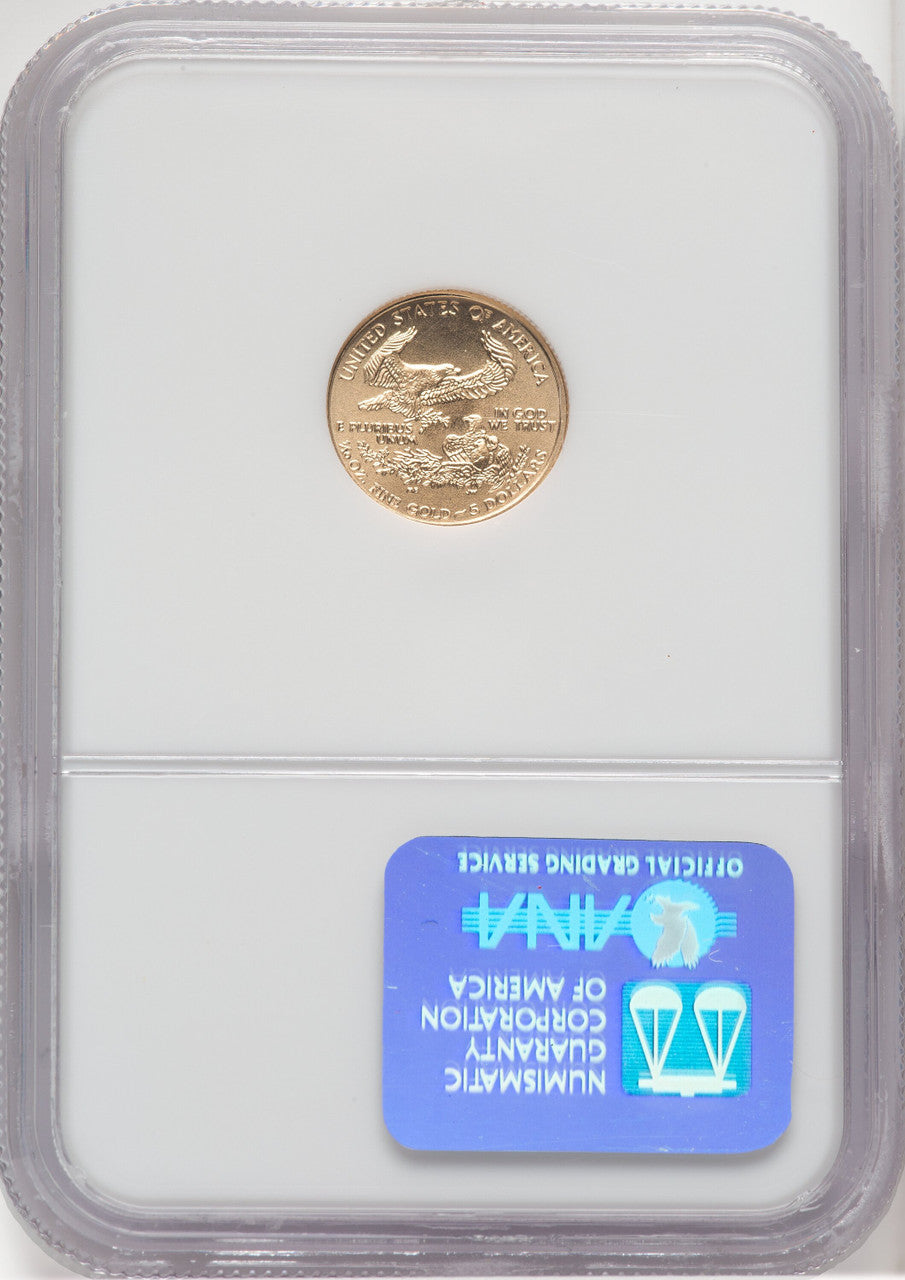 1995 $5 Tenth-Ounce Gold Eagle Brown Label NGC MS70