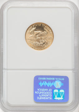 2000 $10 Quarter-Ounce Gold Eagle Brown Label NGC MS70