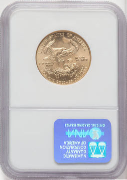 2002 $25 Half-Ounce Gold Eagle Brown Label NGC MS70