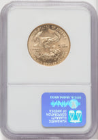2002 $25 Half-Ounce Gold Eagle Brown Label NGC MS70