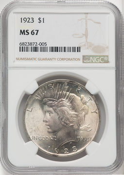 1923 $1 Peace Dollar NGC MS67 (518448030)