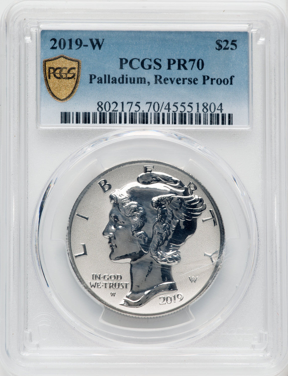 2019-W $25 Palladium Reverse Proof PCGS PR70 (765184003)