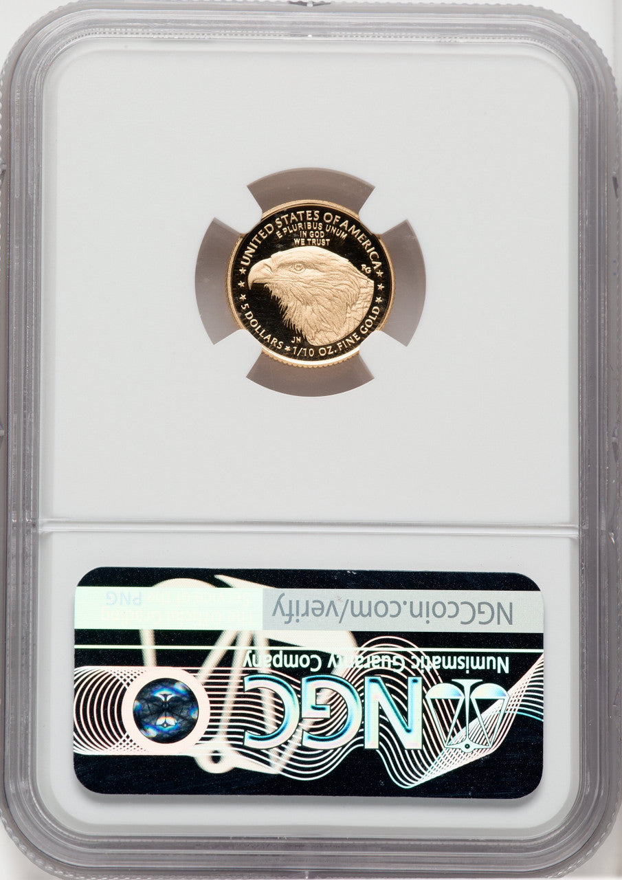 2021-W T2 Gold American Eagle Brown Label NGC PF70