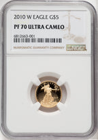 2010-W $5 Tenth-Ounce Gold Eagle NGC PF70