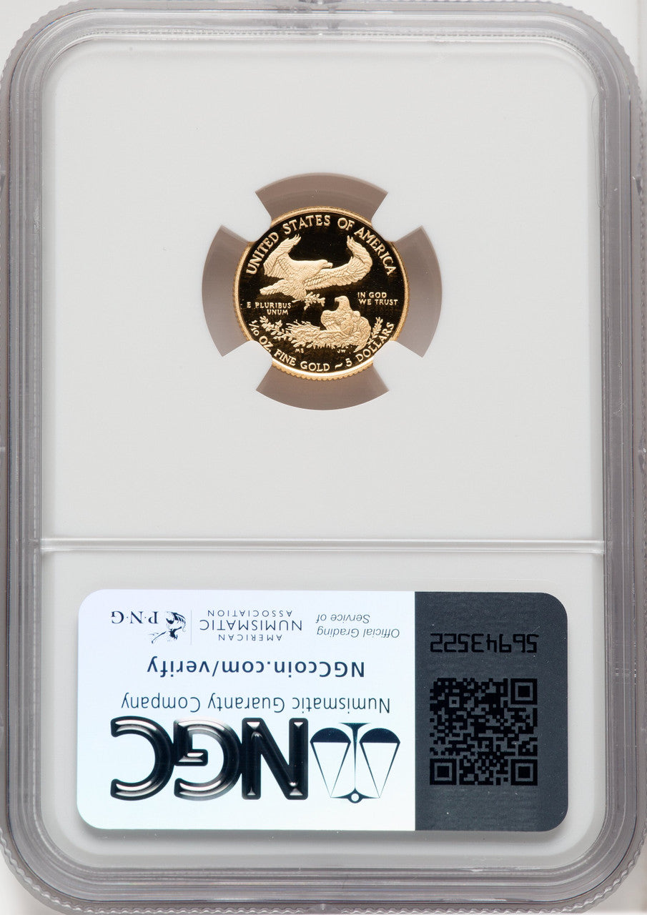 2010-W $5 Tenth-Ounce Gold Eagle NGC PF70
