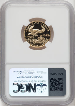 2000-W $10 Quarter-Ounce Gold Eagle Brown Label NGC PF70