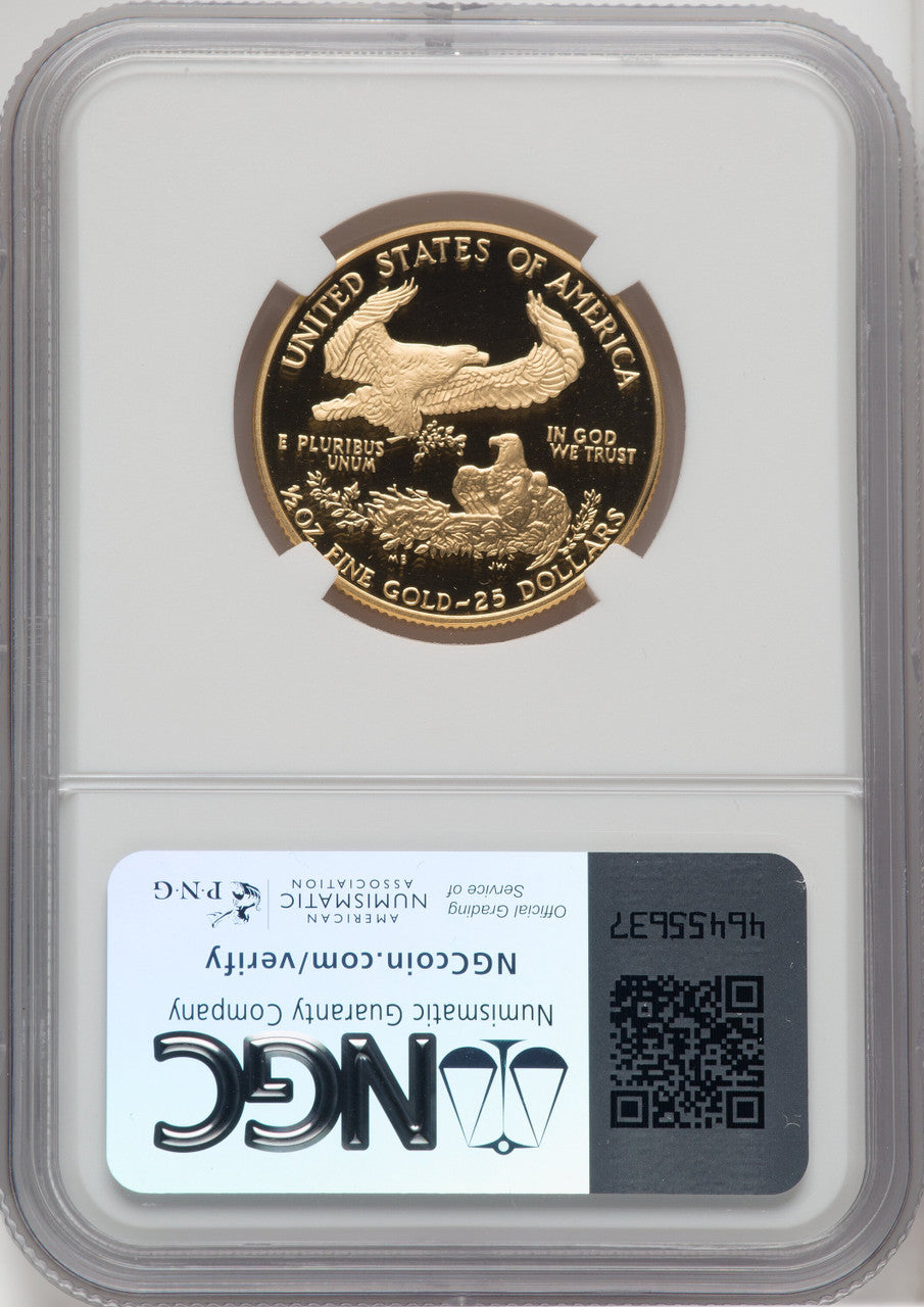 1991-P $25 Half-Ounce Gold Eagle Brown Label NGC PF70