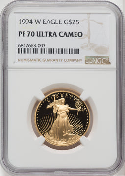 1994-W $25 Half-Ounce Gold Eagle NGC PF70