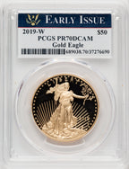 2019-W 1 Oz Gold Eagle Early Issue PCGS PR70