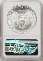 1992 S$1 Silver Eagle NGC MS70