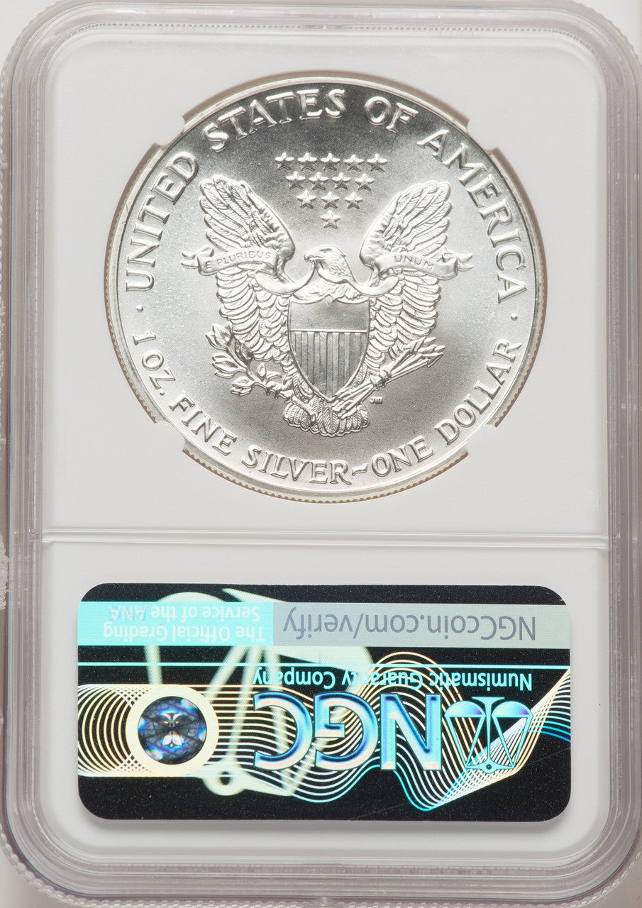 1992 S$1 Silver Eagle NGC MS70