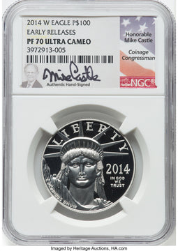 2014-W $100 One-Ounce Platinum Eagle First Strike NGC PF70 (766573079)