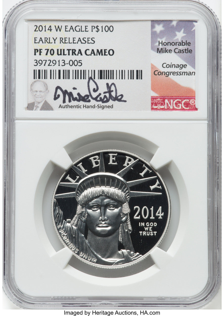 2014-W $100 One-Ounce Platinum Eagle First Strike NGC PF70 (766573079)