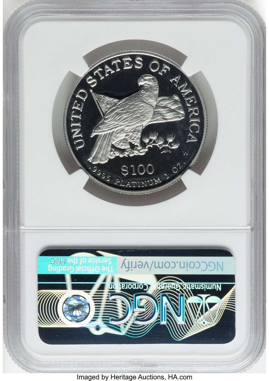 2021-W $100 Platinum Eagle Freedom of Religion NGC PF70 Castle