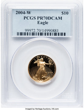 2004-W $10 Quarter-Ounce Gold Eagle PCGS PR70