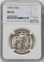 1943-S 50C Walking Liberty Half Dollar NGC MS66