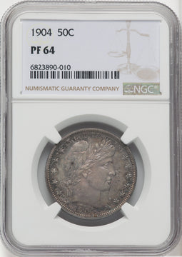 1904 50C Proof Barber Half Dollar NGC PR64