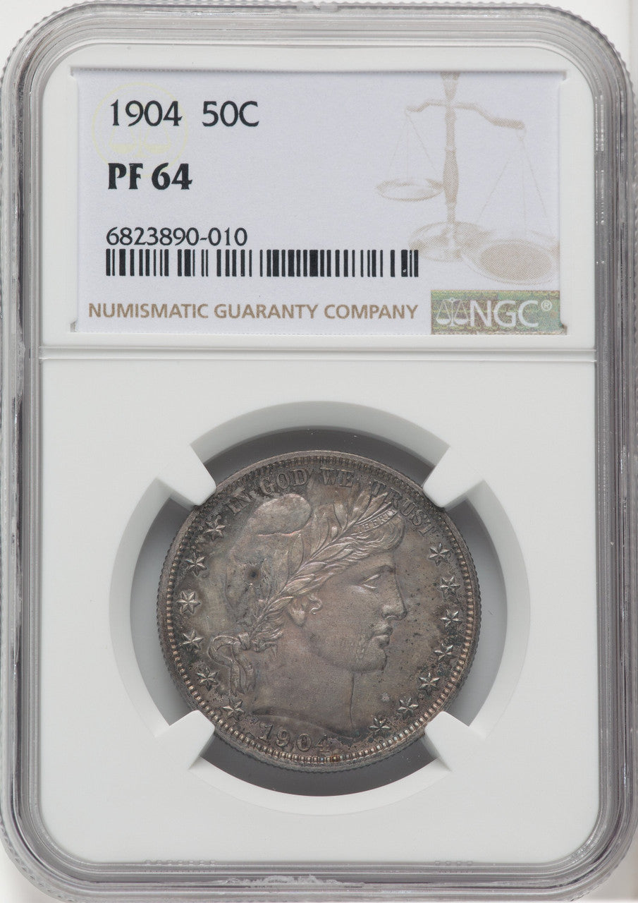 1904 50C Proof Barber Half Dollar NGC PR64