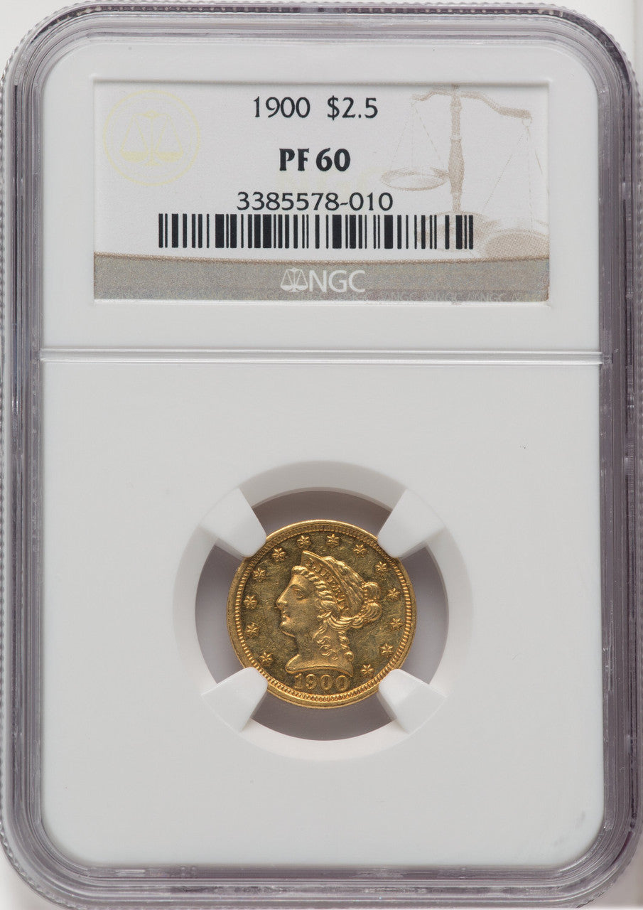 1900 $2.50 Proof Liberty Quarter Eagle NGC PR60