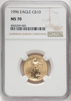 1996 $10 Quarter-Ounce Gold Eagle NGC MS70