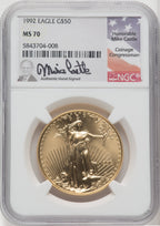1992 Gold Eagle NGC MS70 Castle Signed