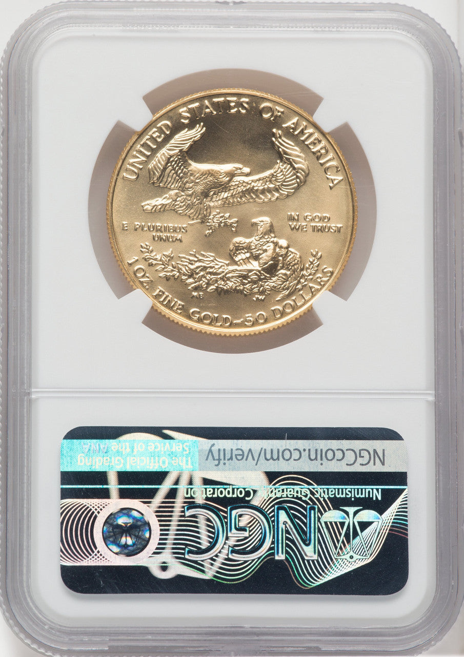 1992 Gold Eagle NGC MS70 Castle Signed
