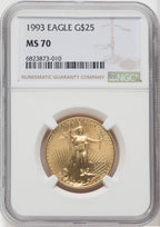1993 $25 Half-Ounce Gold Eagle NGC MS70