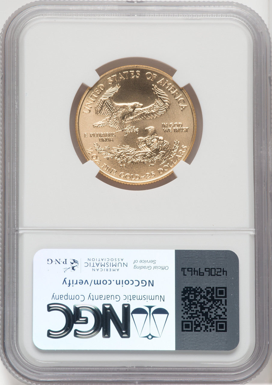 2000 $25 Half-Ounce Gold Eagle NGC MS70