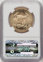 2009 $50 One-Ounce Gold Eagle First Strike Brown Label NGC MS70