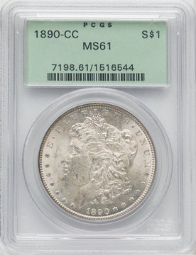 1890-CC $1 Morgan Dollar PCGS MS61