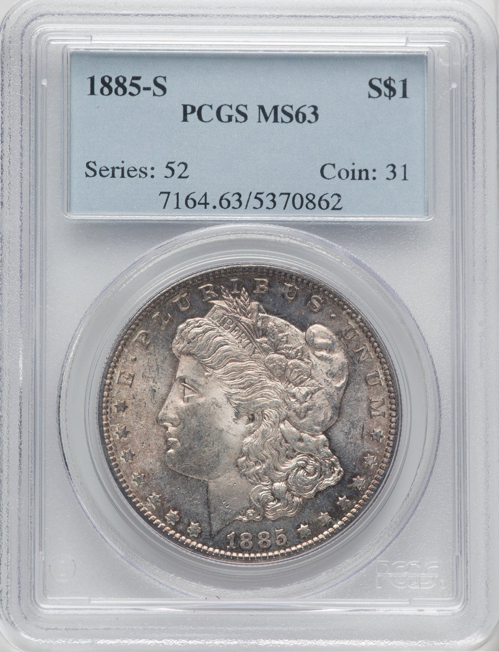 1885-S $1 Morgan Dollar PCGS MS63 (505782072)