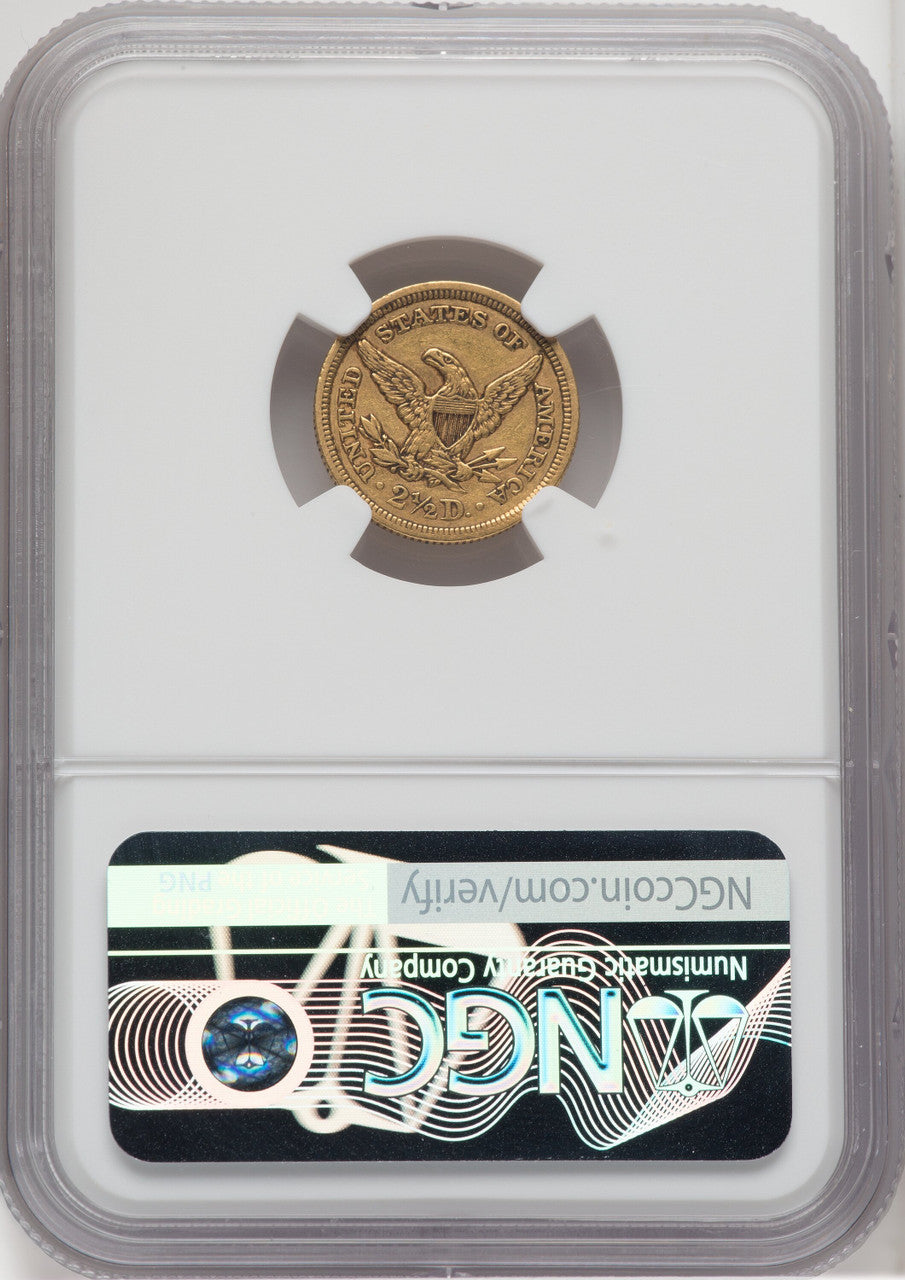 1854 $2.50 Liberty Quarter Eagle NGC AU53