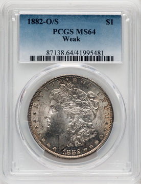 1882-O $1 O/S Weak Morgan Dollar PCGS MS64