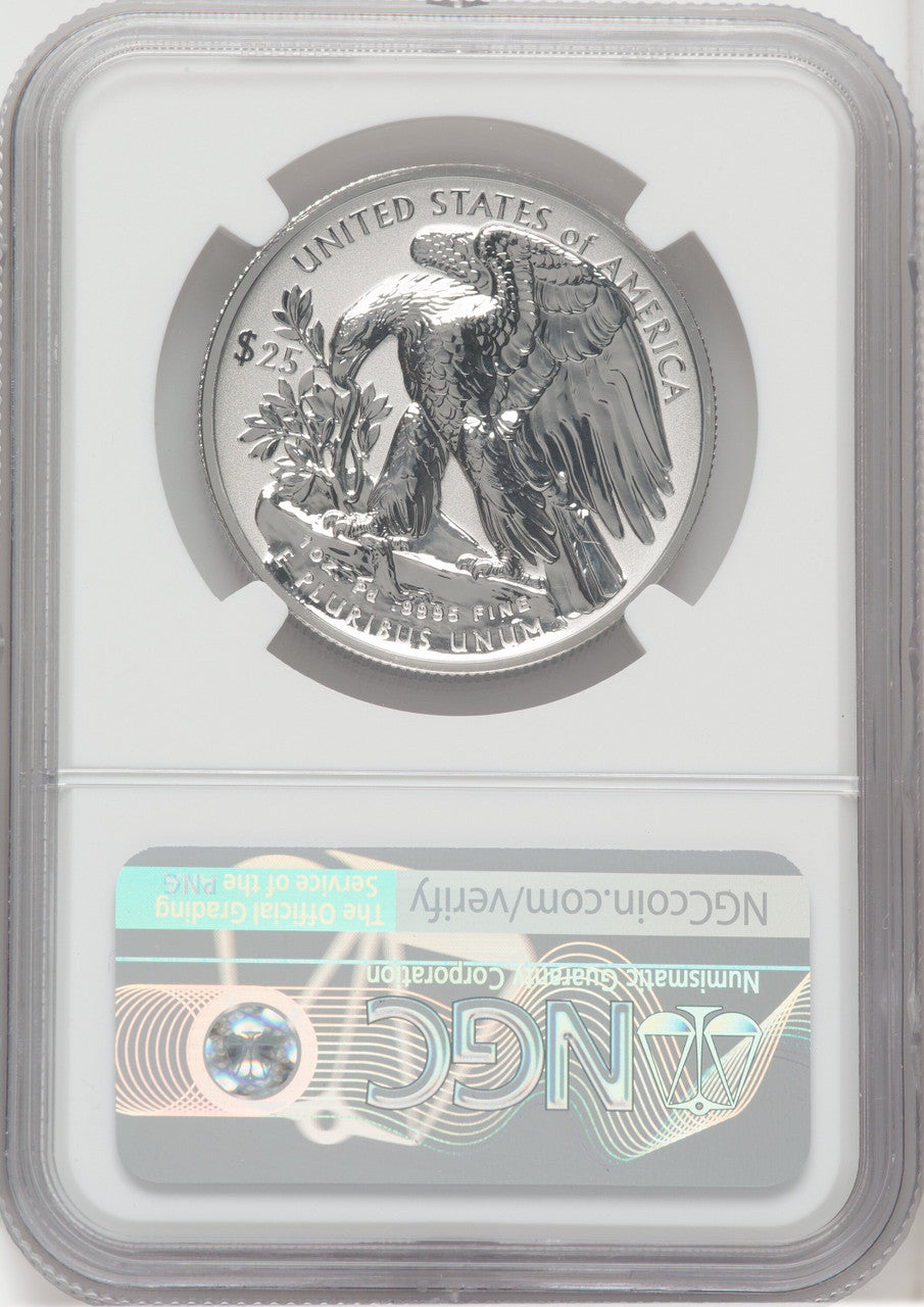 2019-W $25 Palladium Reverse Proof NGC PF70 John Mercanti