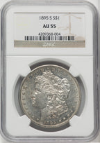 1895-S $1 Morgan Dollar NGC AU55