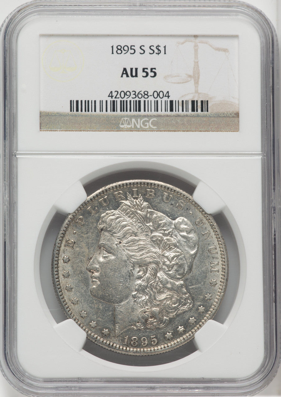 1895-S $1 Morgan Dollar NGC AU55