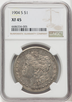 1904-S $1 Morgan Dollar NGC XF45