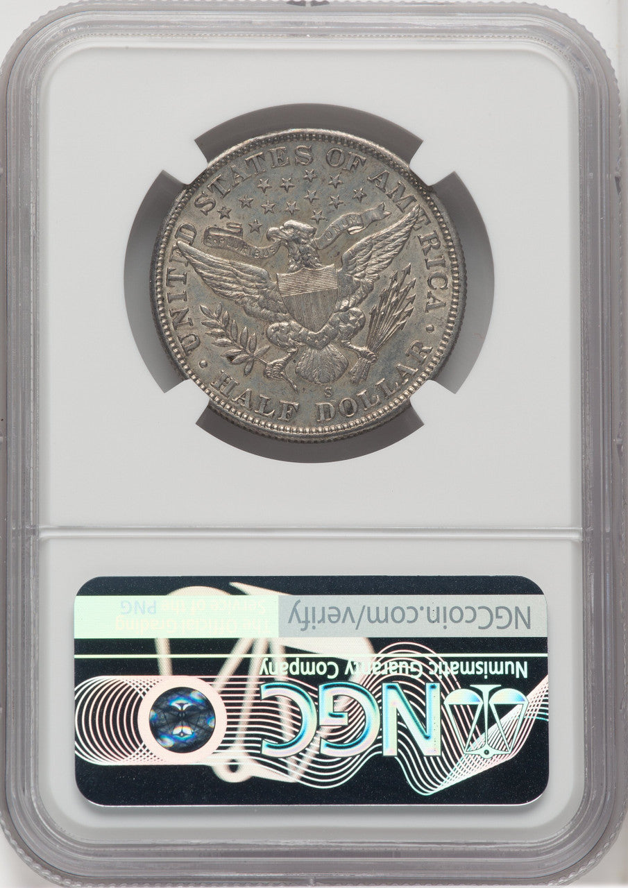 1904-S 50C Barber Half Dollar NGC AU58