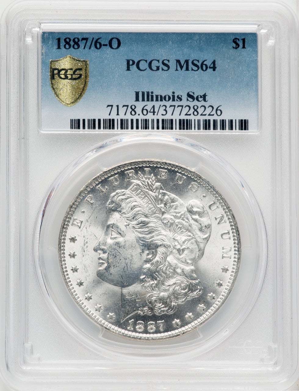 1887/6-O $1 Morgan Dollar PCGS MS64