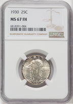 1930 25C FH Standing Liberty Quarter NGC MS67